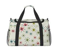 Atomic Stars Pattern Print Weekender Bag,Gym Bag con,Carry On Bagaglio Pernottamento Weekend Bag Holdall