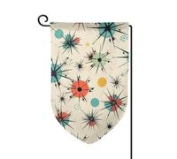 Atomic Stars Retro Pattern Garden Flags Vertical Double Sided House Flag 30,5 x 45,7 cm Primavera Estate Stagionale Bandiera Vacanze Casale Decorazione Esterna