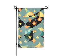Atomic Stars Retro Pattern Print Garden Yard Holiday Party Wedding Outdoor Decor Home Portico Farmhouse Stagionale Outdoor Flag