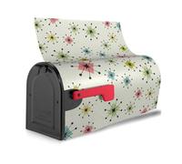 Atomic Stars Retro Pattern Print riutilizzabile impermeabile copertura per cassetta postale magnetica per unico facile da identificare le cassette postali
