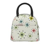 Atomic Stars Retro Stampa Funzionale Isolata Pasti Bag Tote Scuola Picnic Viaggi Quotidiano Routine
