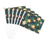 Atomic Stars Retro Stampa Stampa Bandiera Portatile Bandiere Celebrazioni Feste Vacanze Decorazione Incontro Eventi