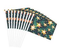 Atomic Stars Retro Stampa Stampa Bandiera Portatile Bandiere Celebrazioni Feste Vacanze Decorazione Incontro Eventi