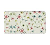 Atomic Stars - Tappetino da scrivania con stampa a motivi retrò, ideale per mouse di grandi dimensioni, in gomma, 40,6 x 74,9 cm, ufficio