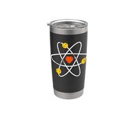 Atomic Symbol Molecola con gli scienziati del cuore STEM insegnanti Bicchiere termico in acciaio inox doppia parete