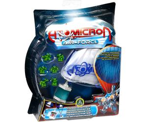Atomicron Esercito del Carbonio con Paracadute Giochi Preziosi Verde Blu