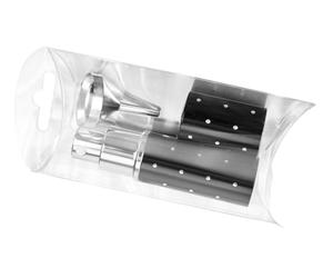 Atomizzatore Brand Fantasy Model Regalo Pack Atomizzatore tascabile, nero, + imbuto, nero