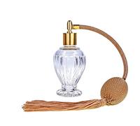 Atomizzatore di profumo con nappa, colore: Oro, da 46 ml. Imbuto e confezione regalo inclusi (GF).