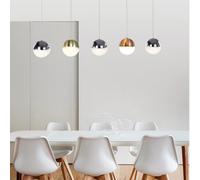 ATOMO, Lampada a sospensione,cromo rame e oro rettangolare 5 luci, LED 3000K 1200LM24W, L96 W12 H150cm