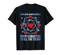 Atoms Bond Hearts Connect Merry Christmas To all Techs Maglietta