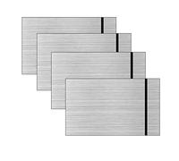 ATOMSTACK 4 cartelli in acrilico 30 x 20 cm per macchina per incisione laser, in acrilico personalizzato, targhetta per segni, fai da te, display, piastra d'argento opaca, incisione nera