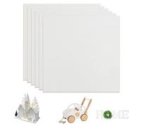 ATOMSTACK 6 fogli in compensato MDF bianco su entrambi i lati, spessore 3 mm, 300 x 300 mm, per incisione, sega a foglie, artigianato, pittura, decorazioni