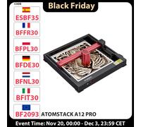 ATOMSTACK A12 PRO 12W Taglierina per incisore laser Messa a fuoco fissa 0,02 mm Precisione di incisione 600 mm/s Velocità di incisione Controllo app 365x305 mm
