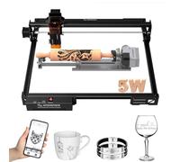 ATOMSTACK A5 PRO V2 Macchina per incisione laser a quattro vie da 5,5 W con rullo multifunzione R8 Macchina per incisione laser ad alta precisione fai da te Supporta il controllo APP
