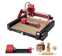 ATOMSTACK Fresatrice CNC C4 PRO con rullo rotante RC1, mandrino da 200 W, 4 assi, fresatrice adatta per metalli morbidi, legno, precisione dimensionale ±0,01 mm, area di lavoro 420 × 420 mm