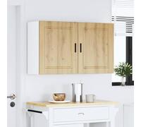 ATOMSTACK MAKER Armadi da cucina sospesi (2 pezzi), 50 x 31 x 60 cm, in legno di rovere Artisan, montaggio a parete, design moderno con anta, portata fino a 60 kg, serie Porto
