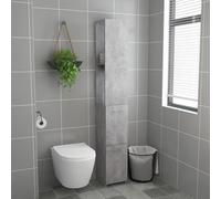 ATOMSTACK MAKER Armadietto alto da bagno in legno, 25 x 26,5 x 170 cm, grigio cemento, salvaspazio, moderno armadio da parete per asciugamani e carta igienica, con fissaggio di sicurezza