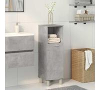 ATOMSTACK MAKER Armadietto da bagno, 30 x 30 x 95 cm, grigio cemento, resistente all'umidità, montaggio a sinistra/destra, con pratica maniglia, armadio in legno per una organizzazione ordinata del