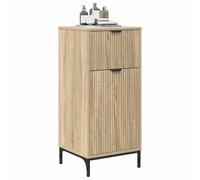 ATOMSTACK MAKER Armadietto da bagno con cassetto e 2 ante, in legno/metallo, 39,5 x 36 x 88 cm, rovere Sonoma, montaggio a parete, per interni, moderno, salvaspazio e stabile