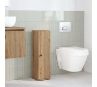 ATOMSTACK MAKER Armadietto da bagno con porta carta igienica, 20,5 x 22 x 72 cm, rovere Artisan, salvaspazio per piccoli bagni, materiale in legno, montaggio a sinistra/destra, portata 60 kg