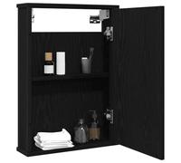 ATOMSTACK MAKER Armadietto da bagno con specchio, 42 x 12 x 60 cm, effetto rovere nero, in legno con specchio in vetro trasparente, montaggio a parete, con pratico spazio