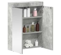 ATOMSTACK MAKER Armadietto da bagno con specchio e 3 ripiani in legno regolabili, grigio cemento, 60 x 16,5 x 78 cm, moderno armadietto in legno per bagno, serie Tulum