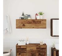 ATOMSTACK MAKER Armadietto da bagno da 100 x 25 x 30 cm, effetto legno anticato, porta ammortizzata con molla a gas a chiusura morbida, montaggio a sinistra/destra, in legno, portata 60 kg, per bagno