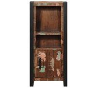 ATOMSTACK MAKER Armadietto da bagno da 40 x 30 x 90 cm, in legno massiccio riciclato e robusto telaio in ferro, rustico industriale, resistente all'umidità, con anta per riporre oggetti ordinati in