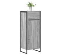 ATOMSTACK MAKER Armadietto da bagno grigio Sonoma, 40 x 30 x 100 cm, in legno con cassetto e gambe in acciaio stabili, moderno per bagno piccolo