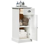 ATOMSTACK MAKER Armadietto da bagno in legno massello di pino, 37,5 x 34 x 80 cm, marrone/marrone miele, 1 anta con 1 cassetto e 2 ripiani, design moderno per bagno e WC degli ospiti