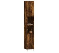 ATOMSTACK MAKER Armadietto da bagno in rovere affumicato e ferro, 30 x 30 x 190 cm, 4 ante + 2 scomparti aperti, look industriale, montaggio a sinistra/destra, per bagno e WC degli ospiti