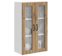ATOMSTACK MAKER Armadietto da cucina da 60 x 31 x 100 cm, in legno di rovere Artisan, moderno, con 2 ante a cerniera, grande spazio per pentole e padelle, per interni