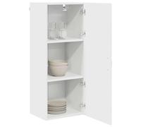 ATOMSTACK MAKER Armadietto da cucina da parete, bianco, 40 x 31 x 100 cm, 3 ripiani con anta e cerniere, in legno, montaggio a parete, moderno per cucine moderne