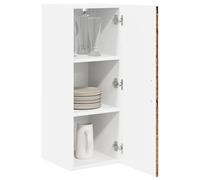 ATOMSTACK MAKER Armadietto da cucina in legno, 30 x 31 x 80 cm, effetto legno anticato con ante scorrevoli, scomparti multipli per pentole e padelle, moderno armadio da parete per cucina e soggiorno