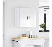 ATOMSTACK MAKER Armadietto da cucina sospeso bianco lucido, larghezza 60 cm, armadio da parete in legno con molto spazio per piatti, pentole e utensili da cucina - serie Kalmar, 60 x 31 x 60 cm, max