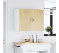 ATOMSTACK MAKER Armadietto da cucina sospeso con anta, rovere Sonoma, 80 x 31 x 60 cm, in legno, portata 60 kg, per cucina, soggiorno e corridoio, serie Kalmar