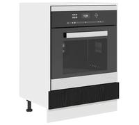 ATOMSTACK MAKER Armadietto da cucina sospeso, effetto rovere nero, 60 x 46 x 81,5 cm, moderno e minimalista, con grande capienza, per cucina e soggiorno