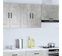ATOMSTACK MAKER Armadietto da cucina sospeso grigio cemento, 60 x 31 x 60 cm, armadio da parete in legno con 2 ante, portata 60 kg, moderno pensile per cucina, soggiorno e corridoio, serie Kalmar