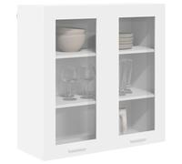 ATOMSTACK MAKER Armadietto pensile da cucina, bianco, 80 x 31 x 80 cm, armadio da parete a due ante in legno con grande capienza, moderno, minimalista, per un'organizzazione ordinata della cucina