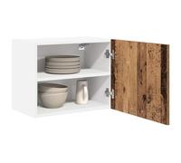ATOMSTACK MAKER Armadietto pensile da cucina in legno, 50 x 31 x 40 cm, 2 pezzi, minimalista, effetto legno antico e bianco, con anta, per interni, moderno armadio da parete con portata di 120 kg