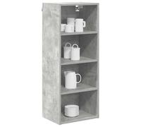 ATOMSTACK MAKER Armadietto pensile da cucina in legno grigio cemento, 40 x 29,5 x 100 cm, scaffale moderno con portata di 60 kg, mensola da parete minimalista per cucina e soggiorno