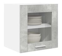 ATOMSTACK MAKER Armadietto pensile Riga, set di 2 armadietti da cucina in legno grigio cemento, 40x31x40 cm, minimalista, con anta e cerniere, max 120 kg - per cucina moderna