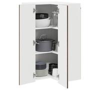 ATOMSTACK MAKER Armadio angolare da cucina, effetto rovere, 57 x 57 x 100 cm, in legno con 3 ripiani e 2 ante a cerniera, montaggio a parete, per cucina moderna