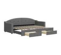ATOMSTACK MAKER Divano letto 2 in 1 pieghevole con cassetti portaoggetti, colore grigio scuro, 80 x 200 cm, struttura in legno e metallo, ideale per piccoli spazi e camere da letto degli ospiti