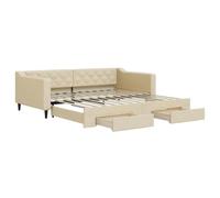 ATOMSTACK MAKER Divano letto pieghevole 2 in 1 con cassetti portaoggetti, divano matrimoniale convertibile (223 x 110 cm), rivestito in velluto cremoso, ideale per soggiorno o camera da letto degli