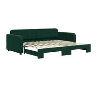 ATOMSTACK MAKER Divano letto pieghevole 2 in 1 in velluto verde scuro, divano convertibile con scatola scorrevole per gli ospiti, 90 x 200 cm, ideale per piccoli spazi e camere da letto, montaggio