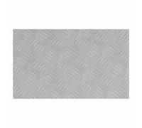 ATOMSTACK MAKER Gradini per scale ad angolo retto in alluminio, 50 x 30 cm, colore argento, gradini di sicurezza antiscivolo per interni ed esterni, design moderno in lamiera striata, set da 2 pezzi
