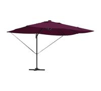 ATOMSTACK MAKER Grande ombrellone cantilever color sabbia (352 x 251 x 265 cm), inclinabile e girevole, resistente ai raggi UV, illuminazione a energia solare, struttura in alluminio, per terrazza e