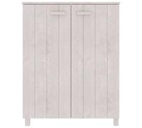 ATOMSTACK MAKER HAMAR Scarpiera in legno di pino massiccio e MDF, bianco, 85 x 40 x 108 cm, 3 ripiani antipolvere con manici in legno, per corridoio, corridoio e soggiorno