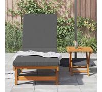 ATOMSTACK MAKER HOMELEN - Lettino prendisole in legno massiccio di acacia, con schienale e poggiapiedi regolabili, marrone, 199 x 63 x 85 cm, per giardino e terrazza